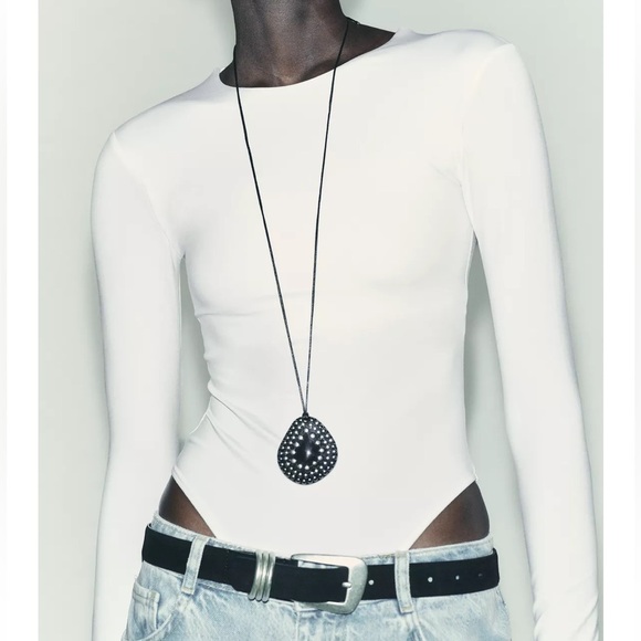 Zara Tops - Zara Basic Polyamide Bodysuit